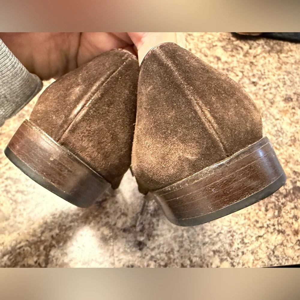 Salvatore Ferragamo Dark Brown Suede Oxfords - Picture 10 of 10